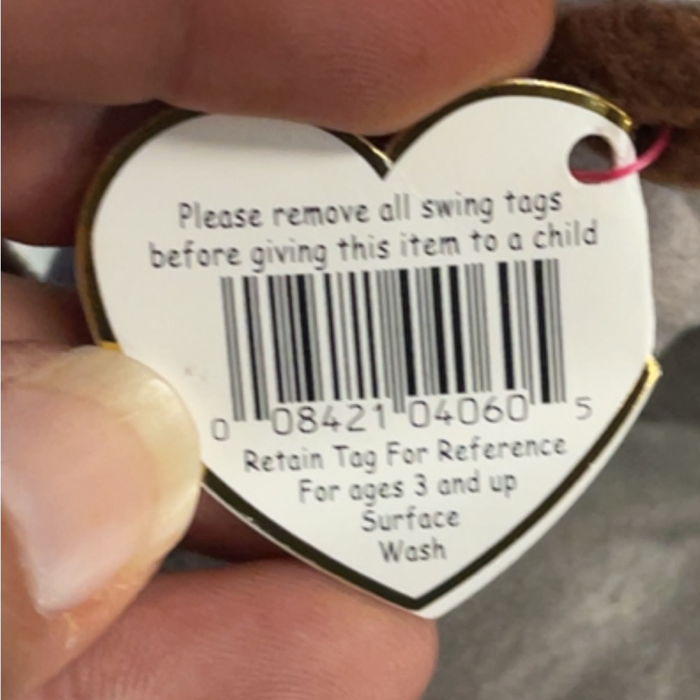 ‘96 - Ty - Spike the Rhino Beanie & Teenie Beanie Babies. - Picture 7 of 13